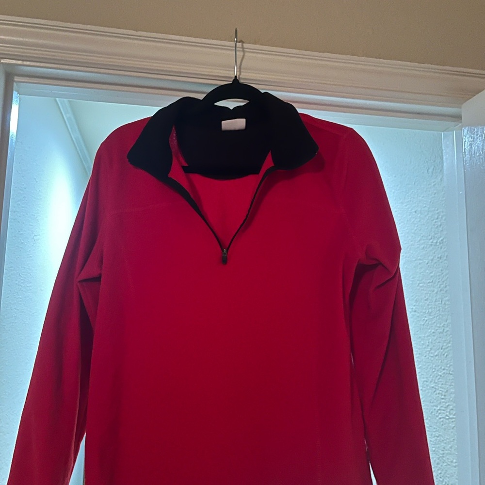 Danskin Now Women's Red Half-Zip Sweatshirt